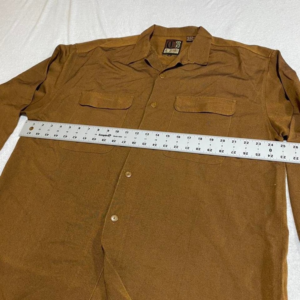 New York Tan and brown button-up shirt men XL. SKU402